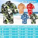 Jeyiour 4 Pcs Mens Hawaiian Shirts Unisex Summer Casual Short Sleeve Button Shirts Printed Tropical Vacation Clothing(Classic,XL)