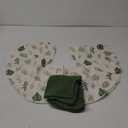 Muslin Nursing Pillow Covers, 2 Pack, Soft & Adorable Slipcovers with Zipper Closure, 100% Cotton Covers for Breastfeeding Pillows (Leaf, Green)