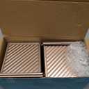 2pack Pullman Bread Pans with Lid, 1LB Capacity Bread Loaf Pan, Non-Stick, Easy Release Sandwich Bread Loaf Pan for Baking Homemade Bread (8.3inch, Gold)