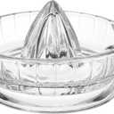 HIC Citrus Juicer Reamer with Handle and Pour Spout, Heavyweight Glass, Clear