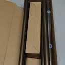 Zeerobee Curtain Rods for Windows 66 to 120, 1 Inch Adjustable Heavy Duty Bronze Curtain Rod, Outdoor Indoor Room Divider Modern Drapery Pole, 66-120"