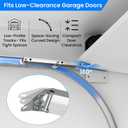 1 Pair Garage Door Quick Turn Top Fixture Brackets with 4 Nylon Rollers, Heavy-Duty Steel Hardware for Low Headroom Garages, Improved Reinforced Packaging, Rust-Resistant & Ultra-Quiet Operation