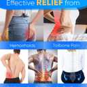 H. Donut Pillow for Tailbone Pain Relief and Hemorrhoids, Cooling Memory Foam Seat Cushion for Postpartum Pregnancy, Post Surgery Relief for Men and Women for Home and Office.