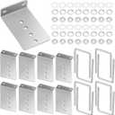 8" L-Type Boat Trailer Bunk Bracket Kit for 3x3 Cross Members-8pack