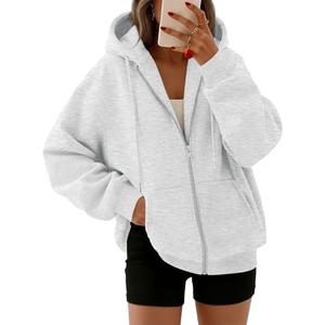 Trendy Queen Womens Zip Up Hoodies 2026 Oversized Sweatshirt, Large
