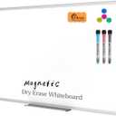 XBoard Magnetic Dry Erase Board/Whiteboard, 36 X 24 Inches, Double Sided White Board,1 Dry Eraser & 3 Dry Erase Markers & 4 Push Pin Magnets (36"W x 23.8"H)