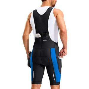 Bikewa Men's Cycling Bibs 4D Padded Bike Shorts with Anti-Slip Leg Grips Biking Bib Shorts Rear 2+1 Zipper Pockets UPF50+