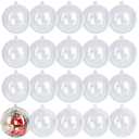 LYLYFAN 10 Pack Clear Plastic Fillable Ornament Ball 3.15''/80mm for Christmas,Holiday, Wedding,Party,Home Decor