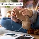 4 x Circular Knitting Needles, 10mm Stainless Steel Knitting Needles for Beginners, Metal White 40 Inches Size 15 Knitting Needle for Chunky Yarn Gifts for Mother Grandmother Aunt Sister for Festival