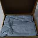 Double Stitch Cotton Tencel Duvet Cover - King Size Comforter Cover, Luxury & Soft Eucalyptus Lyocell Bedding Set for Hot Sleepers, Cooling & Breathable, Button Closure, Sterling Blue, 106"x90"