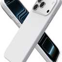 ORNARTO Compatible with iPhone 17 Pro Max Case 6.9", Slim Liquid Silicone 3 Layers Soft Gel Rubber Shockproof Protective Cover with Anti-Scratch Microfiber Lining-Light Gray