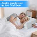 Side Sleeper Pillow with Arm Hole, Adjustable Height Shoulder Pillow for Side Sleepers, Superior Support Memory Foam Arm Pillow Relieve Rotator Cuff Pain and Arm Numbness, Cooling Pillowcase
