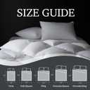 Hotel Grand Oversized King Size White Goose Feather Down Fiber Comforter | 100% Cotton Cover All Season Duvet Insert, Medium Warmth Hotel Luxury Bedding Comforter with 8 Corner Tabs, White 108x98 Inch