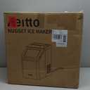 Aeitto Nugget Ice Maker Countertop, 55lbs/Day, Large Capacity Chewable Ice Maker, Rapid Ice Release in 5 Mins, Self-Cleaning with Stainless Steel Housing Ice Machine for Home Office and Party, Silver