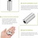 uxcell 5Pcs Aluminum Spacer 1/2" OD x 1/4" ID x 1-3/16" Length Screw Standoff Bushing Plain Finish Unthreaded Round Metal Spacer for 1/4" ID Screws Bolts and Rods, Silver
