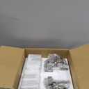  Wall 2 Lights Brushed Nickel Vanity Light, Square, Silver