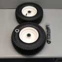 13x5.00-6 Rubber Lawn Mower Tire and Wheel, 2 Pcs Replacement 13x5-6nhs Riding Mowers Lawn Pneumatic Tire with Bearing Bore 3/4" & 5/8", 3" -4.5" Centered Hub