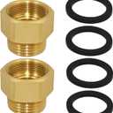 2 Pcs Garden Hose Bib Adapter, 1-1/16" Fine Thread (Female), to 3/4 GHT Male Hoses,Compatible with Outdoor Faucet to Garden Hose Connector, 1'' ID, Faucet Fitting