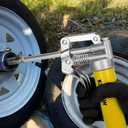 KRETLAW Mini Grease Gun (3000PSI) with Double 3oz Cartridge Grease and 12'' Flex Hose, Reinforced Coupler for Automotive, Yellow