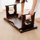 Japanese Wood Floor Table with Foldable Legs - Coffee Tables for Living Room, Bed Desk Tray,Meditation Altar, Laptop Desk