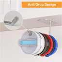 2Pack Tumbler Lid Organizer, Space Saver design for Tumbler/Stanley and Simple Modern Tumbler Lid With Self Strong Adhesive/Drilling, with Hook for Kitchen and Dining Storage Organization. (Silver)