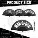 Threehoney 36 Pcs Father Day Church Gift Bulk Man of God Foldable Hand Fan Gifts Bulk Christian Appreciation Gift for Men Pastor Father's Day Coworker Team Church Party Favors
