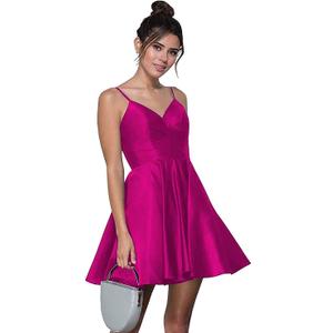 Stylefun Women's V-Neck Short Homecoming Dresses for Teens 2025 Spaghetti Strap Prom Dress with Pocket CYM025 (6)