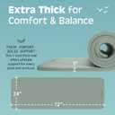 Retrospec Solana Yoga Mat Extra Thick 1" Exercise Mat, Fitness, with Strap