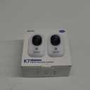 2K Security Camera Indoor-360 Cameras for Home Security and One-Tap Call, Elderly/Cat/Baby/Nanny, Motion Alert, Intelligent Tracking, 2.4GHz WiFi Only, Work with Alexa/Google Home, K7 2Pack