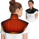 Cordless Neck and Shoulder Heating Pad, Weighted Rechargeable Heat Neck and Shoulder Wrap, Cordless Neck Heating Pad Built in 8.4V 4000mAh Battery