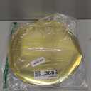 Tarklanda 100 Pcs Round Gold Placemats, 13.3" Mirror Foil Mother's Day Decorative Table Place Mats Mirrored Disposable Paper Placemat for Dining Table Wedding Birthday Party Decor (Yellow)