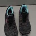 Skechers Women's Summit - Quick Getaway Sneaker (8, Black/Light Blue)
