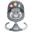 Jool Baby Nova Baby Swing for Infants – Bluetooth Music, Remote (Gray)