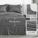 Newspin Twin Comforter Set Grey - Bed in a Bag Twin Size 6 Pieces, All Season Bed Set, Fluffy Comforter Set with Sheets, Sheet Set Quilt Blanket, Pillowcases & Shams & Bed Skirt