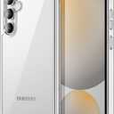 JETech Case for Samsung Galaxy S24 FE, Non-Yellowing Shockproof Bumper Protective Phone Cover, Anti-Scratch Hard PC Back (Clear)