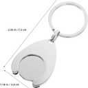 TOYANDONA 5pcs Quarter Holder Keychain: Shopping Cart Token Trolley Coin Keyring - Zinc Alloy Key Ring for Grocery Carts - Portable Mini Coin Holder for Bags Backpacks Keys