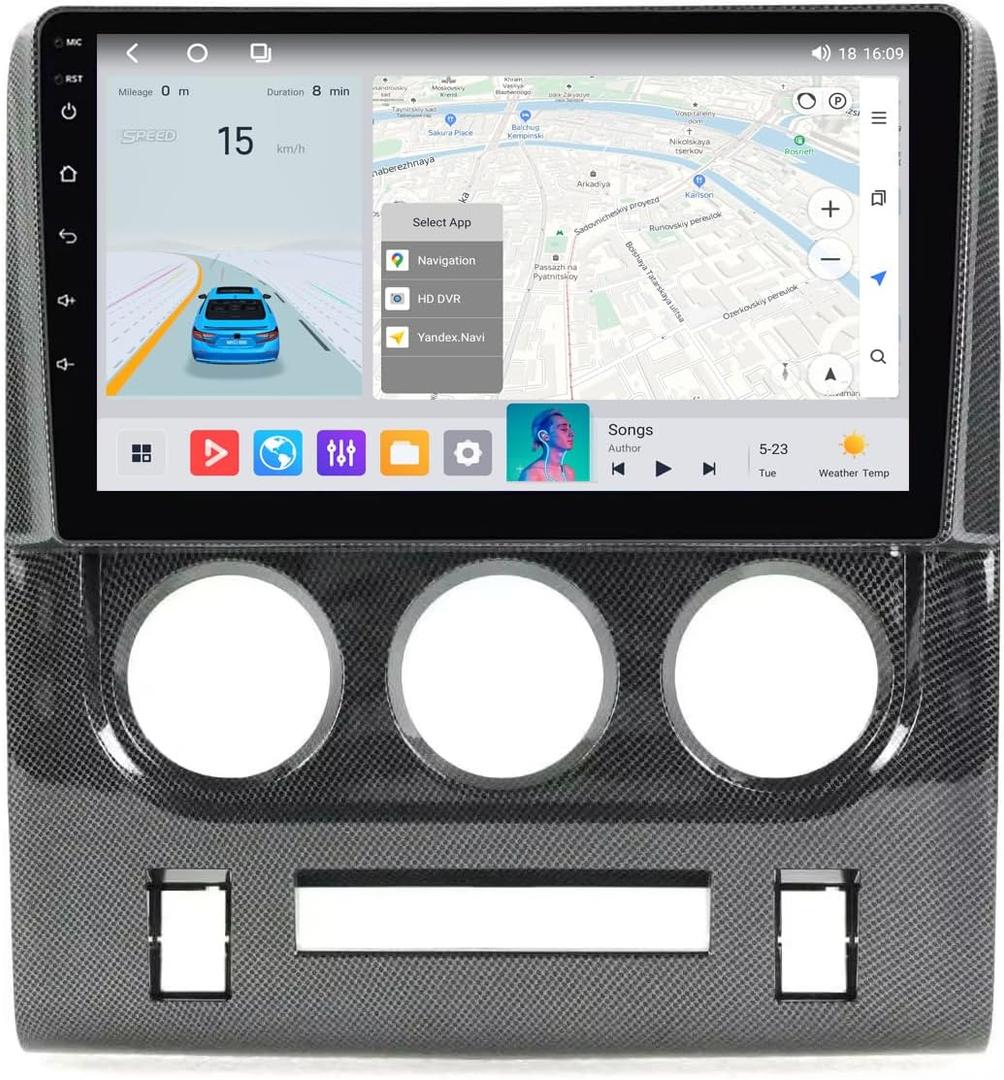 MekedeTech Android Car Stereo for Dodge Challenger 2008 2009 2010 2011 2012 2013 2014 Head Unit,1280 * 720 Resolution Touch Screen Upgrade with 4G LTE Wireless CarPlay/Android Auto,8 core 2+32G,Black
