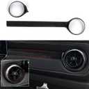 Car ABS Carbon Fiber Dashboard Side Air Outlet AC Vent Sticker Cover Interior Trim Decal for Chevrolet Colorado 2023 2024 2025 2026 Accessories (Outer Ring)