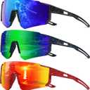 Kids Sunglasses Polarized - UV400 Protection Boys Youth Cycling Goggles Baseball Sunglasses with Glasses Strap