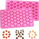 2 Pcs Heart Silicone Molds,Gummy Molds,Nonstick Food Grade Silicone,for Baking Chocolate Jelly Cake Candy