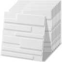 Art3d 20 Pack Decorative 3D Wall Panels, 19 Sq.Feet PVC Interior Wall Decor, 11.8"x11.8", White (Horizontal Lines White)