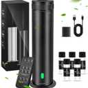 Waterless Scent Diffuser Starter Kit - Suitable for Home and Hotel Series Air Diffuser, 1000 Square Inches of Coverage, 5 Kinds of Scented Essential Oils, Remote Control, Atomizer Core (Black)