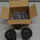 OwnMy 4PCS 2 Inch Stainless Steel Furniture Legs Feets Metal Cabinet Desk Legs, Adjustable Round Metal Furniture Risers Replacement Leg Corner Feet Heavy Duty Table Leg Extenders for Sofa Chair (Black)