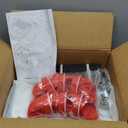 TGEYD 30 lb Chicken Feeder with 6 No-Waste Ports  Heavy-Duty Outdoor Metal Feeder with Adjustable Height, Locking Lid & Riveted Handles  Rustproof Feed Box for Poultry & Backyard Chickens