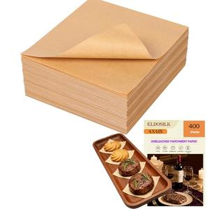 4x4 Inch Baking Parchment Paper, 400 Sheets/Pack | Non-Stick Food-Grade Unbleached Parchment Paper