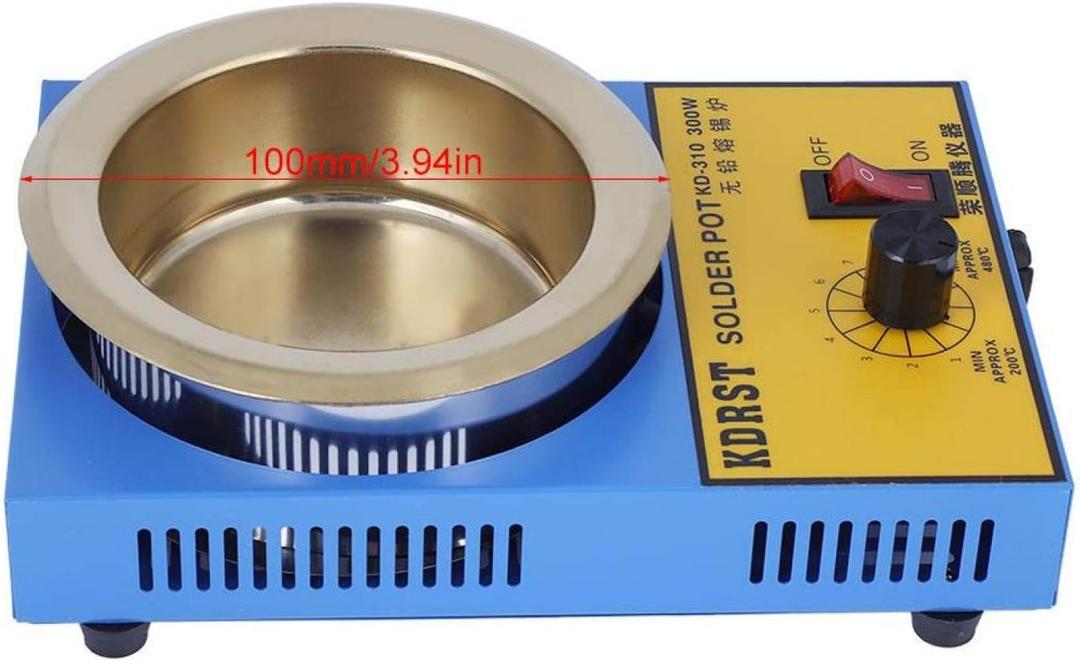 Soldering Desoldering Bath, Solder Pot, Portable Electronic Wire Production for Coil Pin Tin Plating Electronic (US standard 110V)