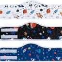 MICOOYO Male Dog Diaper Lightweight Dog Wraps Washable Dogs Diapers Doggie Belly Bands for Male Dogs, Small Reusable Puppy Diapers(Star Space,XS) (X-Small (NewBorn 7''-8''))