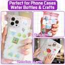 QEF 40 Sheets Kawaii Sticker Book, Japanese Stickers Aesthetic for Scrapbooking, Junk Journal Supplies, Korean Diary Decor, Vision Board, Cute Planner Accessories for Adults (Blue and Pink)