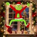 Green Monster Christmas Decorations, 5.58FT Large Christmas DecorationsChristmas Tree Decorations, Whimsical Elf Plush Decoration for Home, Tree, Wall, Party  Indoor Outdoor Holiday Display (Front)