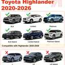Upgraded 300LB Aluminum Roof Rack Cross Bars for Highlander 2020-2026